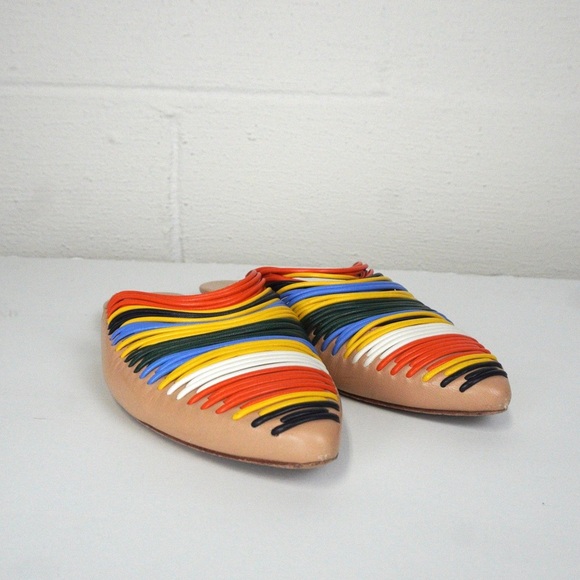 Tory Burch Sienna Mule Sz 5.5 Luxury Colorful Fun Quirky‎ Artsy - Picture 2 of 7